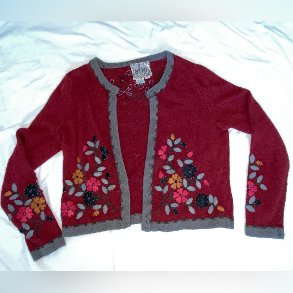 funky embroidered sweater